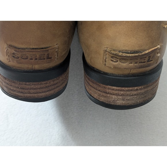 Sorel Women's Brown Leather Emelie Waterproof Chelsea Ankle Boots Size 10 Camel - Picture 4 of 10